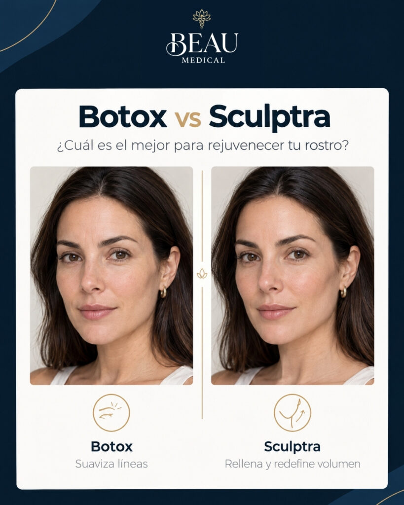Diferencia entre Botox y Sculptra